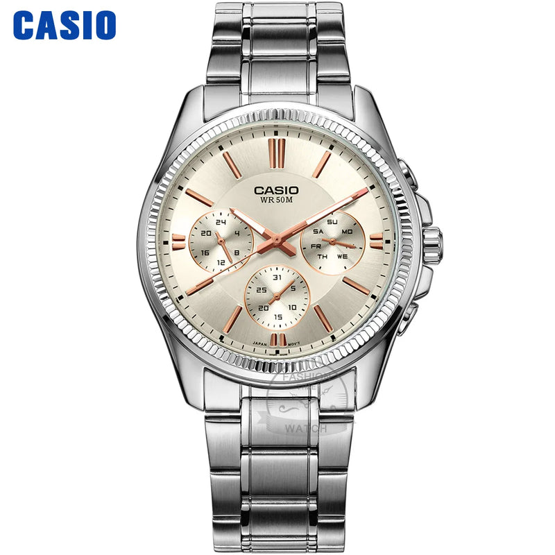 Casio Masculino – Luxo, resistência 50m e precisão no pulso. ⏱️🔥