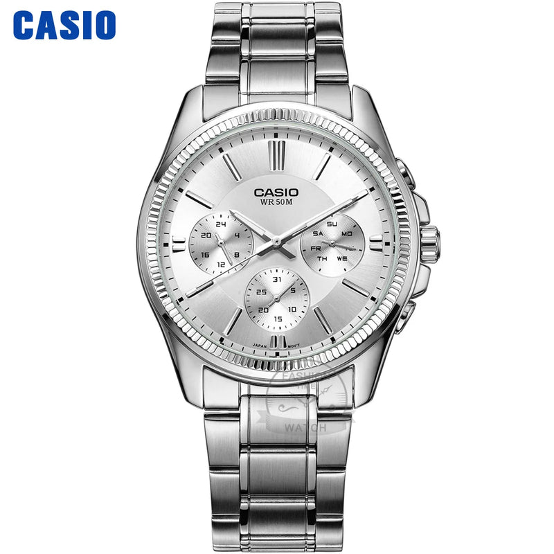 Casio Masculino – Luxo, resistência 50m e precisão no pulso. ⏱️🔥