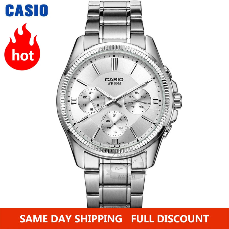 Casio Masculino – Luxo, resistência 50m e precisão no pulso. ⏱️🔥