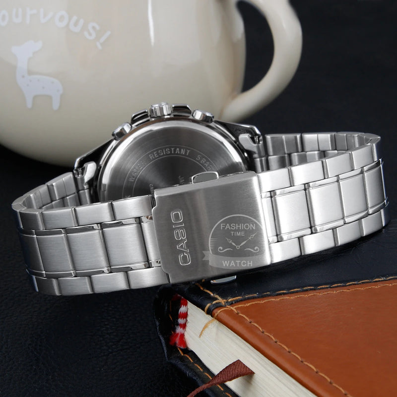 Casio Masculino – Luxo, resistência 50m e precisão no pulso. ⏱️🔥