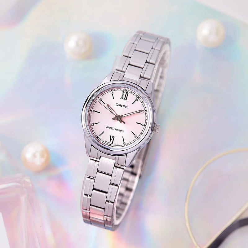 ✨ Casio Feminino LTP-V005D – Relógio Quartzo em Aço Inoxidável, Estilo e Precisão