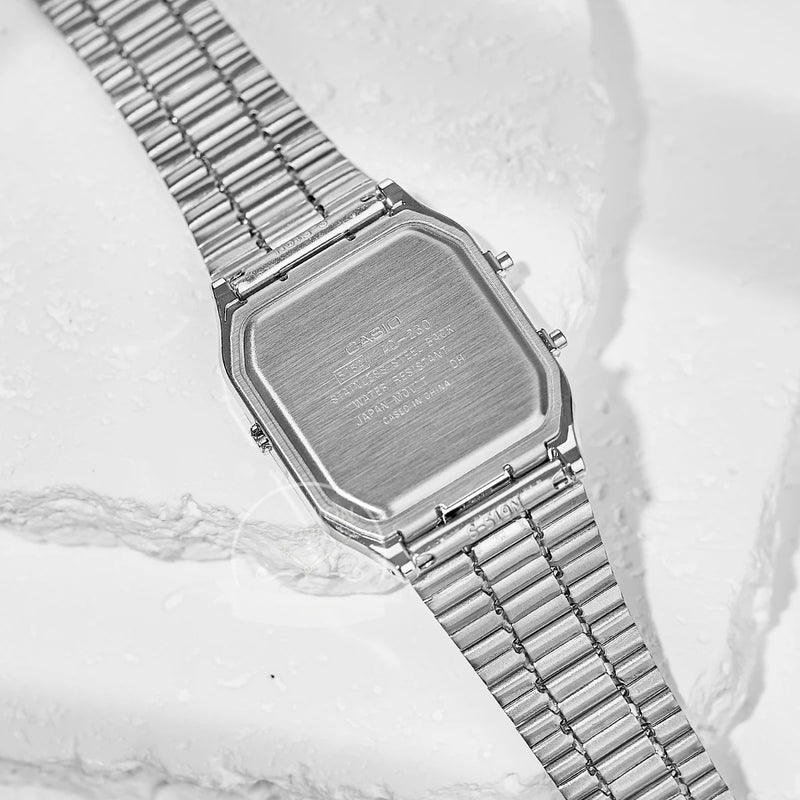 Relógio Casio Masculino AQ-230A – Estilo Retrô, Duplo Display e Resistência à Água