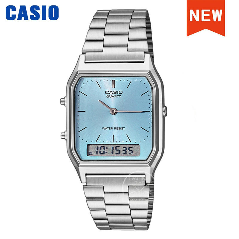 Relógio Casio Masculino AQ-230A – Estilo Retrô, Duplo Display e Resistência à Água