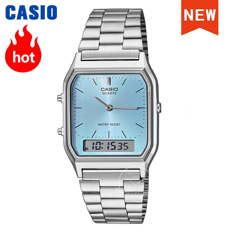 Relógio Casio Masculino AQ-230A – Estilo Retrô, Duplo Display e Resistência à Água